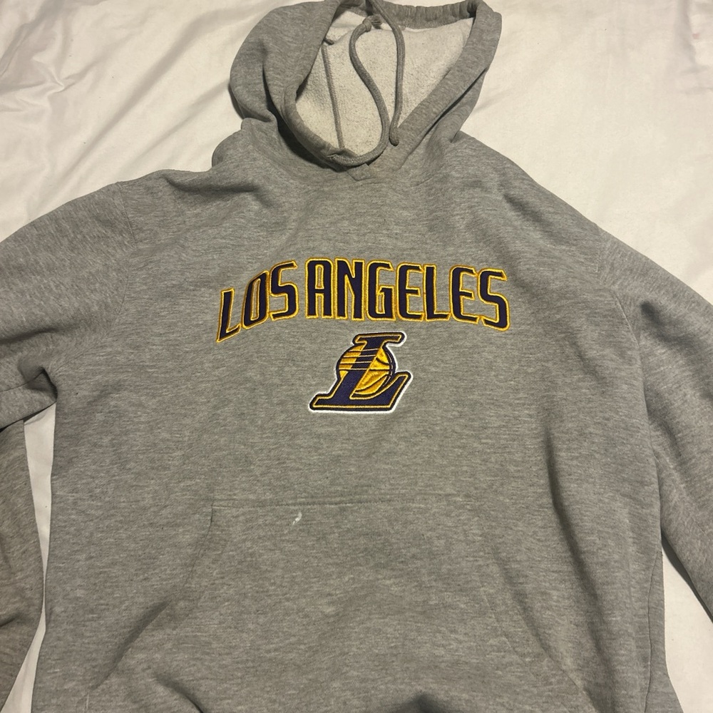 Adidas Gray and Yellow Sweater with Los Angeles Design